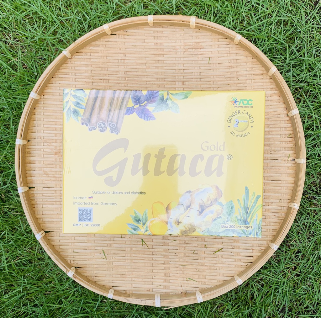 Kẹo gừng Gutaca Gold (hộp 100 túi x 2 viên) )