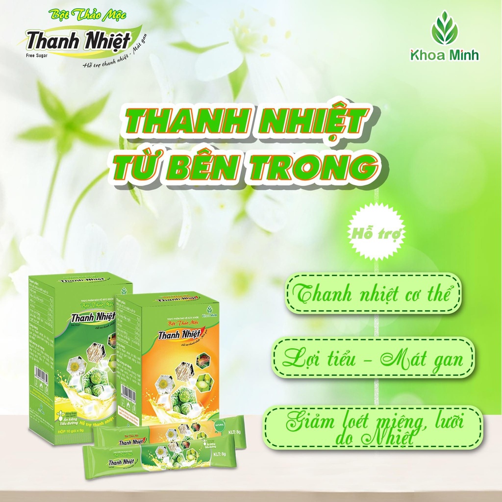 Bột thảo mộc Thanh Nhiệt free sugar(hộp 10 gói x8g)